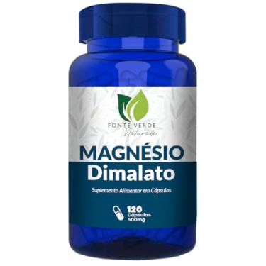 Imagem de Suplemento Alimentar Magnésio Dimalato 120 Cápsulas – Suplemento de Alta Absorção – Fonte de Magnésio para Músculos, Ossos e Energia – Cápsulas de 500mg – Muscular e Neurológica - ORIGINAL