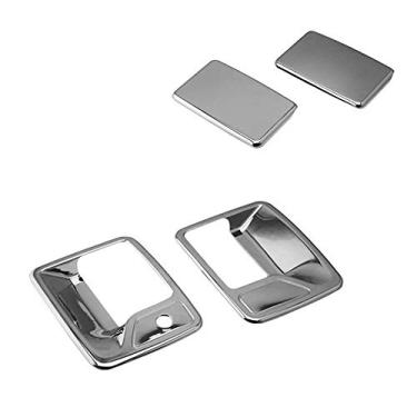 Imagem de SEGADEN Capa de maçaneta cromada compatível com Ford F-250 F-350 F-450 Super Duty 1999-2016 (2 portas, acionamento à esquerda sem abertura do passageiro) XG7749