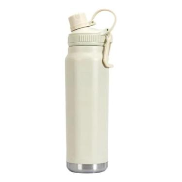 Imagem de Garrafa Térmica Inox Com Alça Esportiva 800ml - Sem marca, Branco