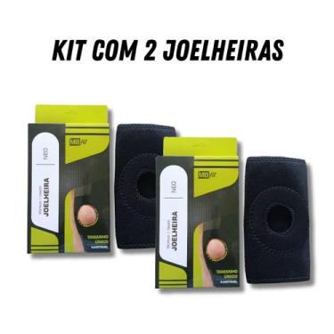 Imagem de Kit Joelheira Articulada Ajustável Respirável com Estabilizador Ortopé