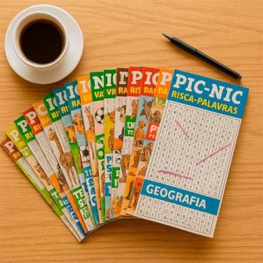 Imagem de Kit 20 Revistas PicNic - Caça-palavras cruzadas passatempo lógica dive