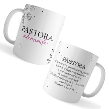 Imagem de Voar Personalizados, Caneca Pastora Abençoada com Versículo Bíblico - Porcelana