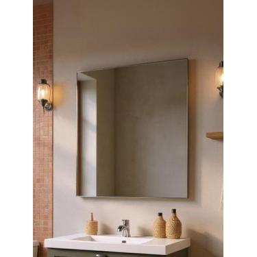 Imagem de Espelho para Banheiro 80cm Mdf Branco Dubai - On Móveis