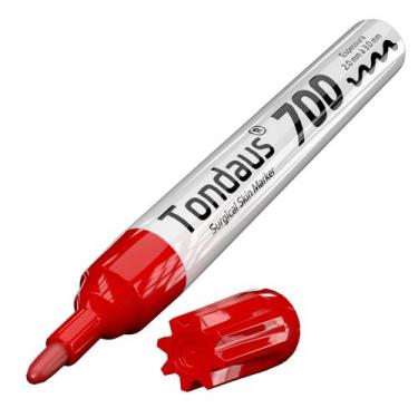 Imagem de CANETA MARCAÇÃO CIRÚRGICA 2.0 a 3.0MM VERM. 01UN TONDAUS 700, VERMELHO