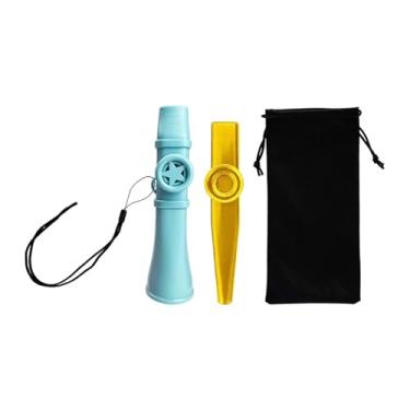 Imagem de Amagogo 2 peças Kazoo, brindes práticos para festa, bons companheiros, flautas para violino, violão, ukulele, piano, teclado, Azul
