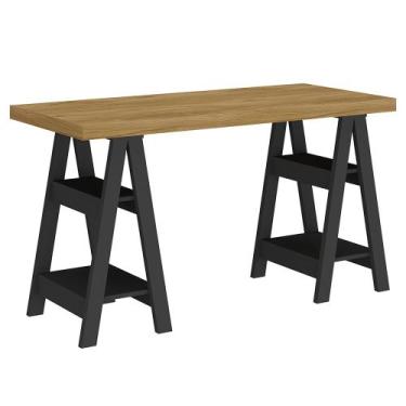 Imagem de Mesa Para Escritório Escrivaninha Home Office Art A02 Olmo Preto - Lya