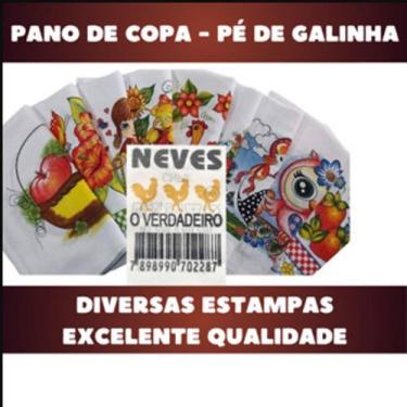 Imagem de Kit C/ 2 Panos de Prato Pé De Galinha Com Bainha Estampado  Legitimo  
