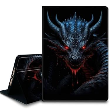 Imagem de Bxgolkgd Capa para tablet para iPad Pro de 13 polegadas, iPad 7ª geração 2024, capa com suporte à prova de choque com dissipação de calor, função despertar/hibernar automática, dragão