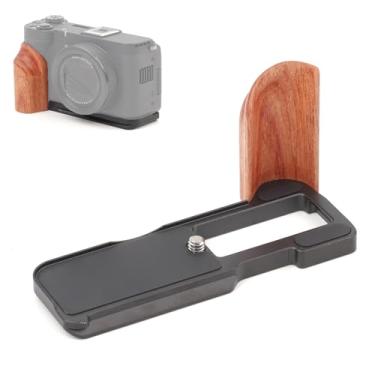 Imagem de SZZCNOX Punho de metal para Canon PowerShot V1, placa de base L, placa de liberação rápida integrada para Arca, suporte de mão em forma de L para acessórios de câmeras digitais Canon PowerShot V1