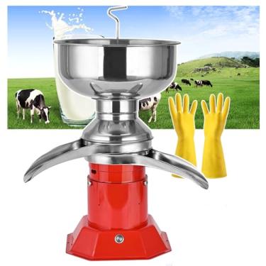 Imagem de Separador centrífugo de creme de leite, separador leve de creme de leite, aço inoxidável 304, 50 L/H, 9500 rpm, separador de leite de cabra de 30 W, separador elétrico de creme de leite fresco