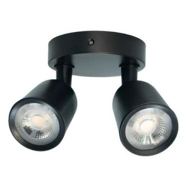 Imagem de Spot Duplo Preto De Sobrepor Com Led Amarelo Inspire