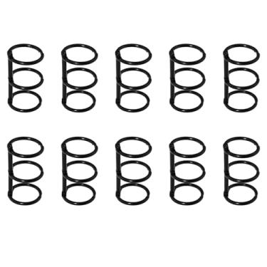 Imagem de Maxmoral 10 peças pretas de 3 anéis de metal para fichário de diâmetro interno de 20 mm para diários de viagem faça você mesmo, álbuns de fotos, livros encadernados, scrapbook