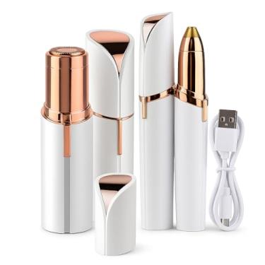 Imagem de Depilador Elétrico Feminino Buço Sobrancelha Rosto Kit Aparador Sobrancelha e Depilador Facial Resistente a Agua