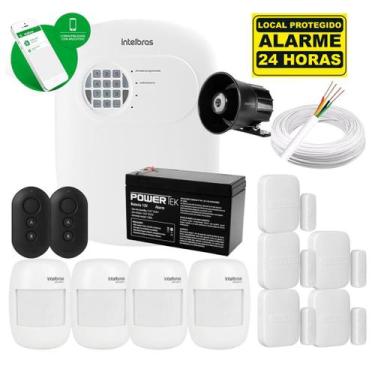 Imagem de Kit Alarme Residencial ANM 24 NET c/ 9 Sensores Totalmente Sem Fio e A