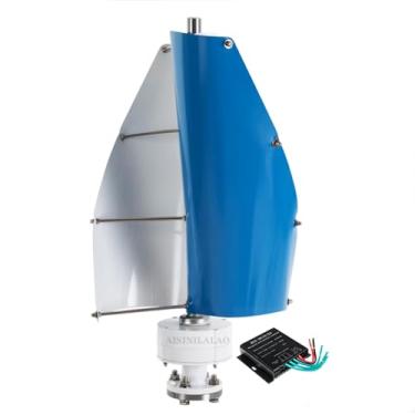 Imagem de 24V,Gerador de energia eólica em espiral de 3000W com lâmina de controlador 2, sem ruído kit de turbina eólica vertical, para geração de energia eólica e solar (12V 24V 48V)