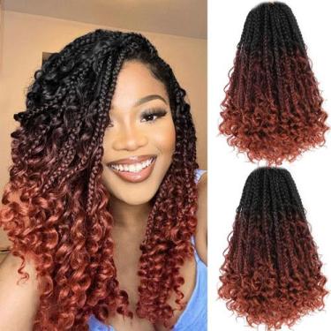 Imagem de Crochet Hair Wodun Goddess Box Braids de 14 polegadas para mulheres ne