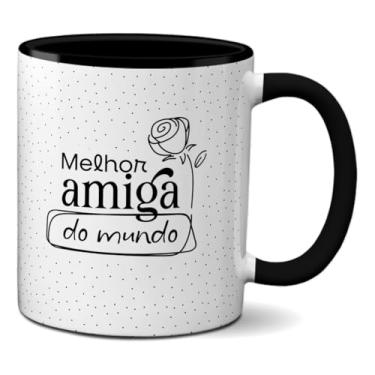 Imagem de Caneca Para Melhor Amiga Do Mundo Presente Amizade (Preta)