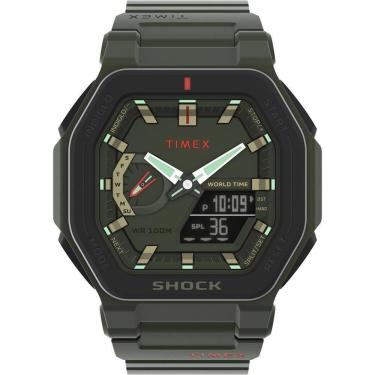 Imagem de Relógio Timex Masculino Ref: Tw2V35400M Shock Anadigi Green
