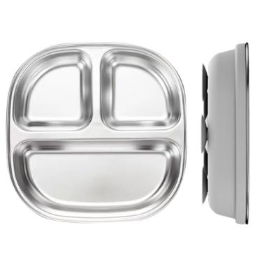 Imagem de Rrlihjgu Pratos para Bebé | Pratos Divisoes com para Bebes | Tigelas Alimentação Seguros -Louças Utensilios Alimentar,para Meninos Meninas Casa Escola Jardim de Infância