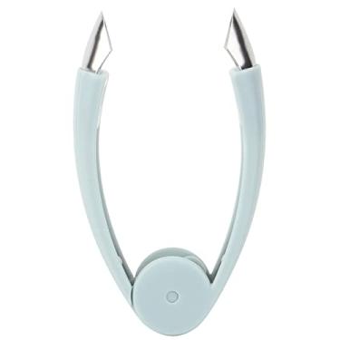 Imagem de GBSCLOVER Descascador de morango, ferramenta de remoção de olhos de abacaxi de aço inoxidável, ferramenta prática de descaroçador de morango com alça ergonômica para acampamento, caminhada ao ar livre