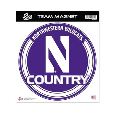 Imagem de Rico Industries NCAA Northwestern Wildcats Padrão 20 cm Ímã redondo