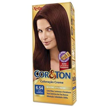 Imagem de Kit Tintura Cor & Ton 6.54 Acaju Acobreado 180 G, Niely