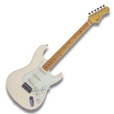 Imagem de Guitarra Strato Tagima 3S Escala Escura Awh Tg500 Mgy Branca