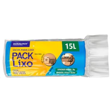 Imagem de Sacos de Lixo PACK LIXO Econômico Azul 15 litros – Uso residencial diário, ideal para lixos leves, com ótimo custo-benefício