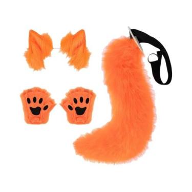 Imagem de Fantasia De Cosplay De Orelhas De Raposa De Pelúcia Feita À Mão, Acess