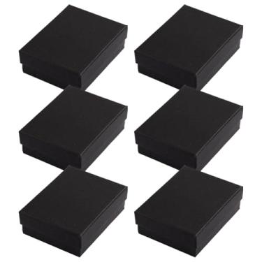 Imagem de GSHLLO 12 caixas de joias de papelão, pulseiras, caixas de presente, pequenas caixas de presente, pequenas caixas de anel preto, caixas de armazenamento de pulseira com esponja e tampa