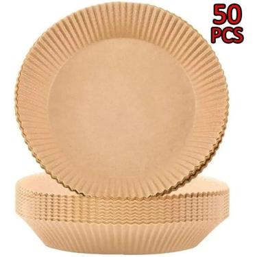 Imagem de Forro de papel para fritadeira airfryer forno 50 peças cesto