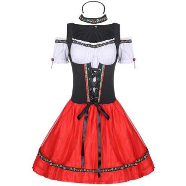 Imagem de Traje feminino vestido de empregada doméstica cosplay vestuário roupas