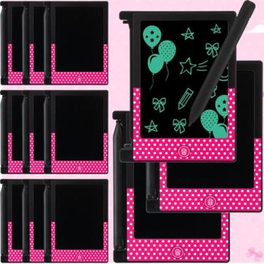 Imagem de Tablet de escrita LCD Party Favors Nezyo, 11 x 8,5 cm, rosa, pacote co