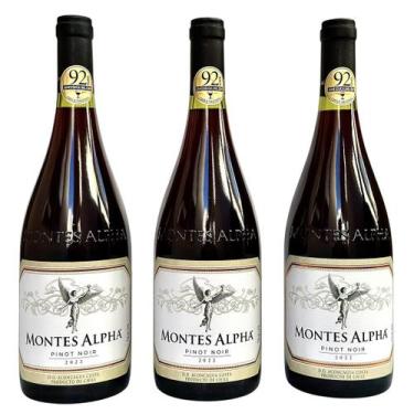 Imagem de Vinho Montes Alpha Pinot Noir  Kit Com 3 Garrafas  Oferta - Viña Monte