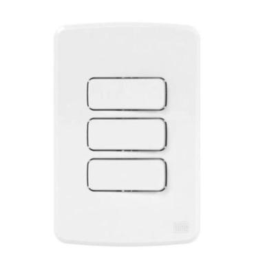 Imagem de Cj 4x2 3 Interruptores Paralelo 250v Branco Composé WEG