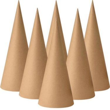 Imagem de Cones de papel machê LAIAMER, 35x13 cm de espessura, papelão, 6 unidad