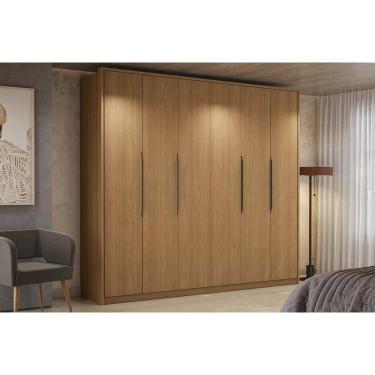 Imagem de Guarda Roupa Casal 6 Portas e 4 Gavetas T581 Canela - Kappesberg