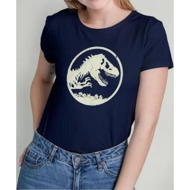 Imagem de Camiseta Camisa Algodão Feminina Masculina Adulto Filme Dinossauro Jur
