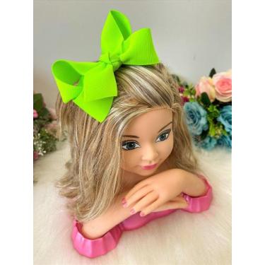 Imagem de Laço Belli Antonella Verde Neon - Acessório de Cabelo para Princesas -