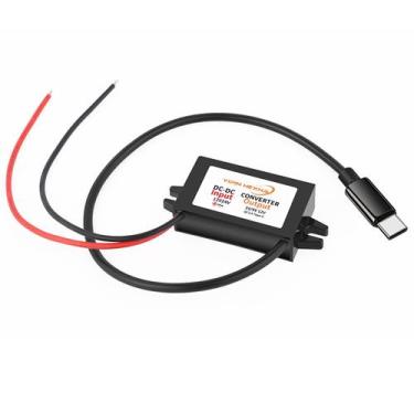 Imagem de Adaptador conversor de energia para carro YIPIN HEXHA QC3.0 USB-C 5V 3