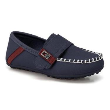 Imagem de Sapato Mocassim Infantil Klin Curumim 197 Marinho/Vermelho-Masculino