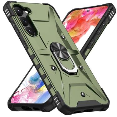 Imagem de SORAKA Capa para Samsung Galaxy S23 com suporte para anel,PC rígido e TPU macio,proteção dupla 2 em 1,compatível com suportes magnéticos para carros