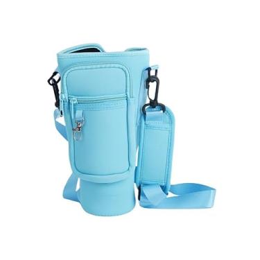 Imagem de Bolsa de transporte para garrafa de água com alça ajustável para celular Stanley 30 1,134 g, capa tiracolo isolada de neoprene para caminhadas, acampamento, trilhas, viagens