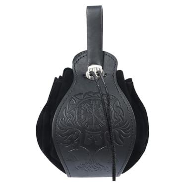 Imagem de Bolsa de cintura retrô, bolsa de cinto, bolsa de couro vintage, bolsa de moedas portátil para viagens, Estilo 5, Retrô