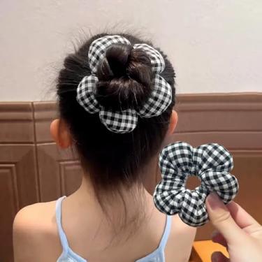 Imagem de Faixa de cabelo quadrada, círculo, pentagrama, faixa de cabelo de alta elasticidade, conjunto de 10, verde