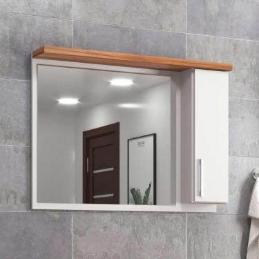 Imagem de Armário De Banheiro 80cm Mdf Freijo Paris - On Móveis