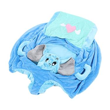 Imagem de Akozon Sofá de Cadeira de bebê Akozon - Sofá de Suporte Infantil Em Forma de Desenho Animado Com Design de Pelúcia, à Prova de Derrapagem, 2 Orifícios Frontais para Conforto e Segurança, de (Concha)