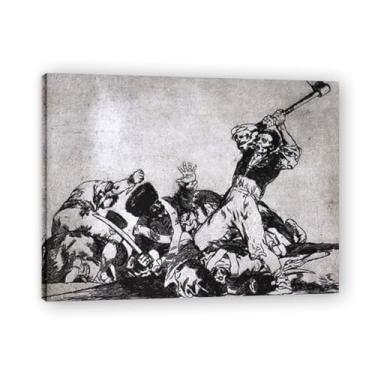 Imagem de LKXGRRSFG Impressão em tela romântica espanhola The SameFrancisco De Goya - Obra-prima do influente pintor romântico 39,9 x 52 cm sem moldura