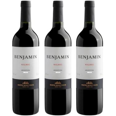 Imagem de Kit 3 Vinhos Tinto Benjamin Nieto Senetiner Malbec Argentino 750ml