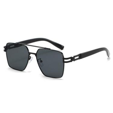 Imagem de Óculos de Sol Masculinos Personalizados Sem Armação com Proteção Solar, Preto, 150mm
